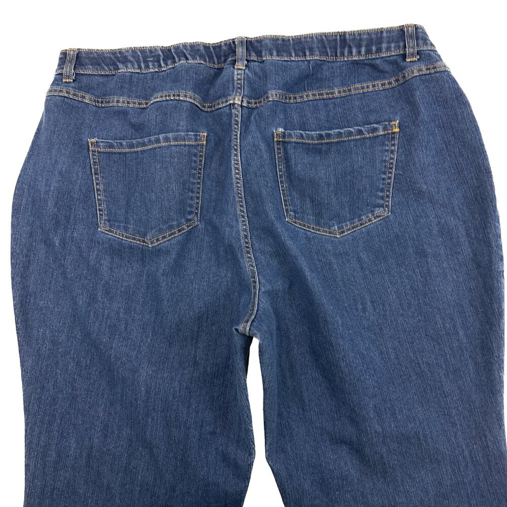 Catherines Straight Leg Women's size 24W Dark Wash Blue Denim jeans - Picture 4 of 4